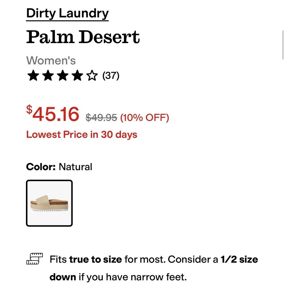 Dirty Laundry Palm Desert Natural Jute Espadrille Platform Sandals Womens 8 - Picture 6 of 10